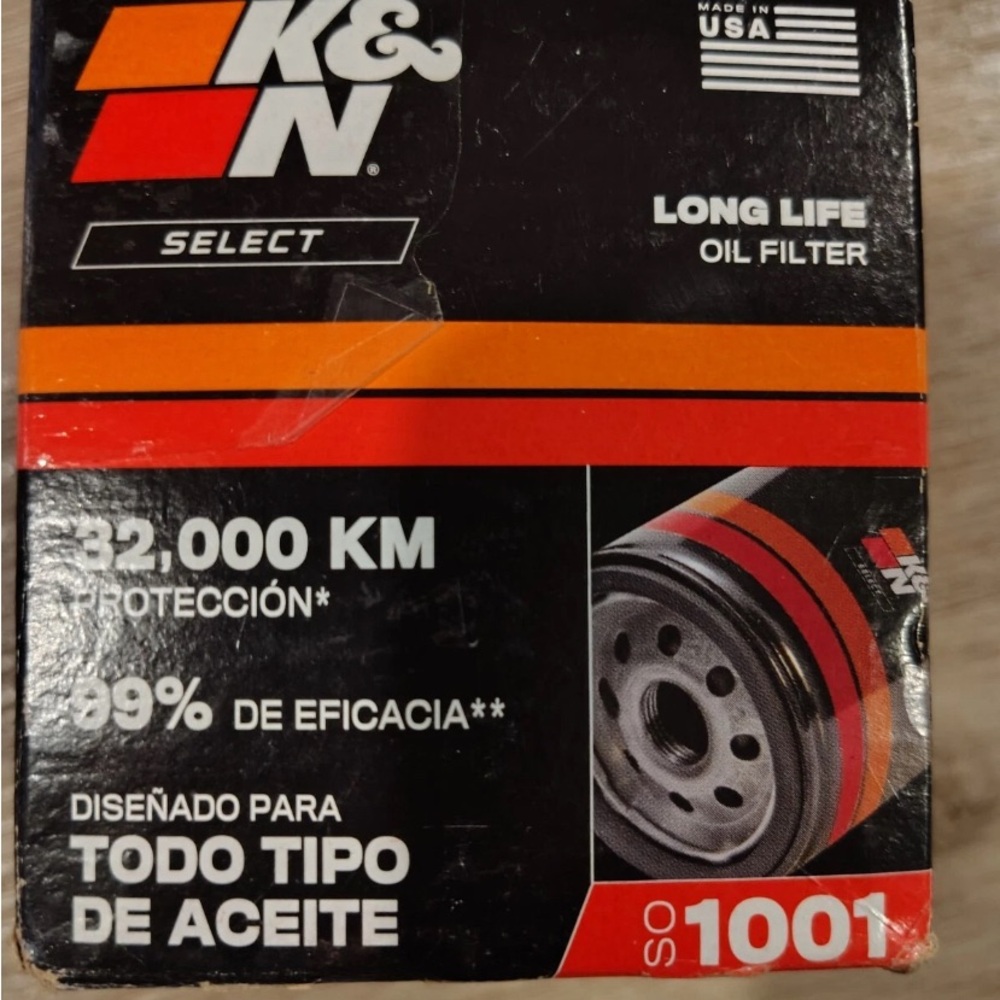 K&N Select SO-1001 Long Life Oil Filter 20,000 Miles USA Free Shipping